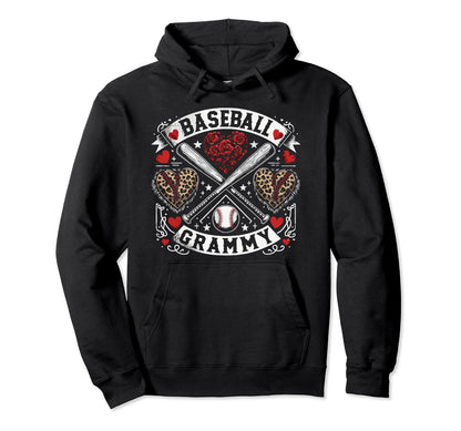 Baseball Grandma Grandmother Granny Hoodie - Fun Novelty Design for Adults - T-Shirt, Sweatshirt, Hoodie