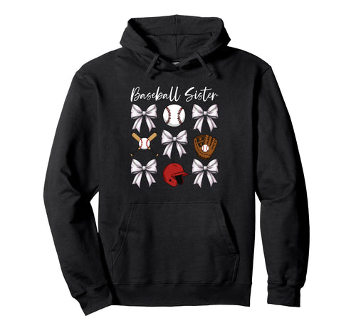 Baseball Sister Bows And Accessories Hoodie - Aesthetic Graphic Men Women - T-Shirt, Sweatshirt, Hoodie
