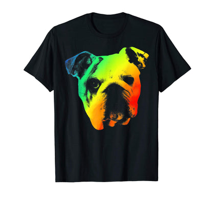 Old English Bulldog Colorful T-Shirt - Casual Everyday Wear Men Women - T-Shirt, Sweatshirt, Hoodie