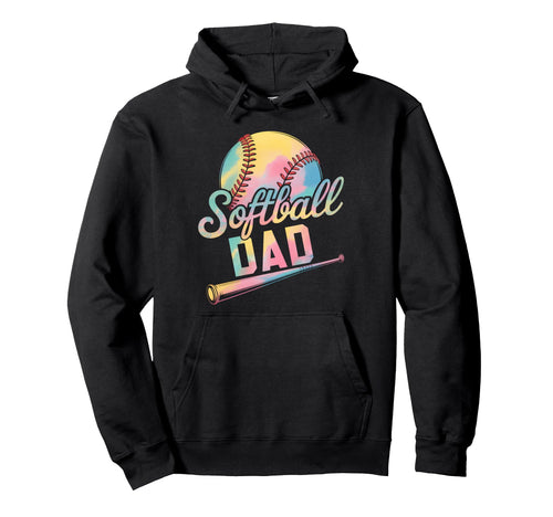 Softball Dad Tie Dye Grandma Fathers Day Hoodie - Graphic Print for Adults - T-Shirt, Sweatshirt, Hoodie