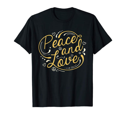 Peace And Love T-Shirt - Graphic Print for Adults - T-Shirt, Sweatshirt, Hoodie