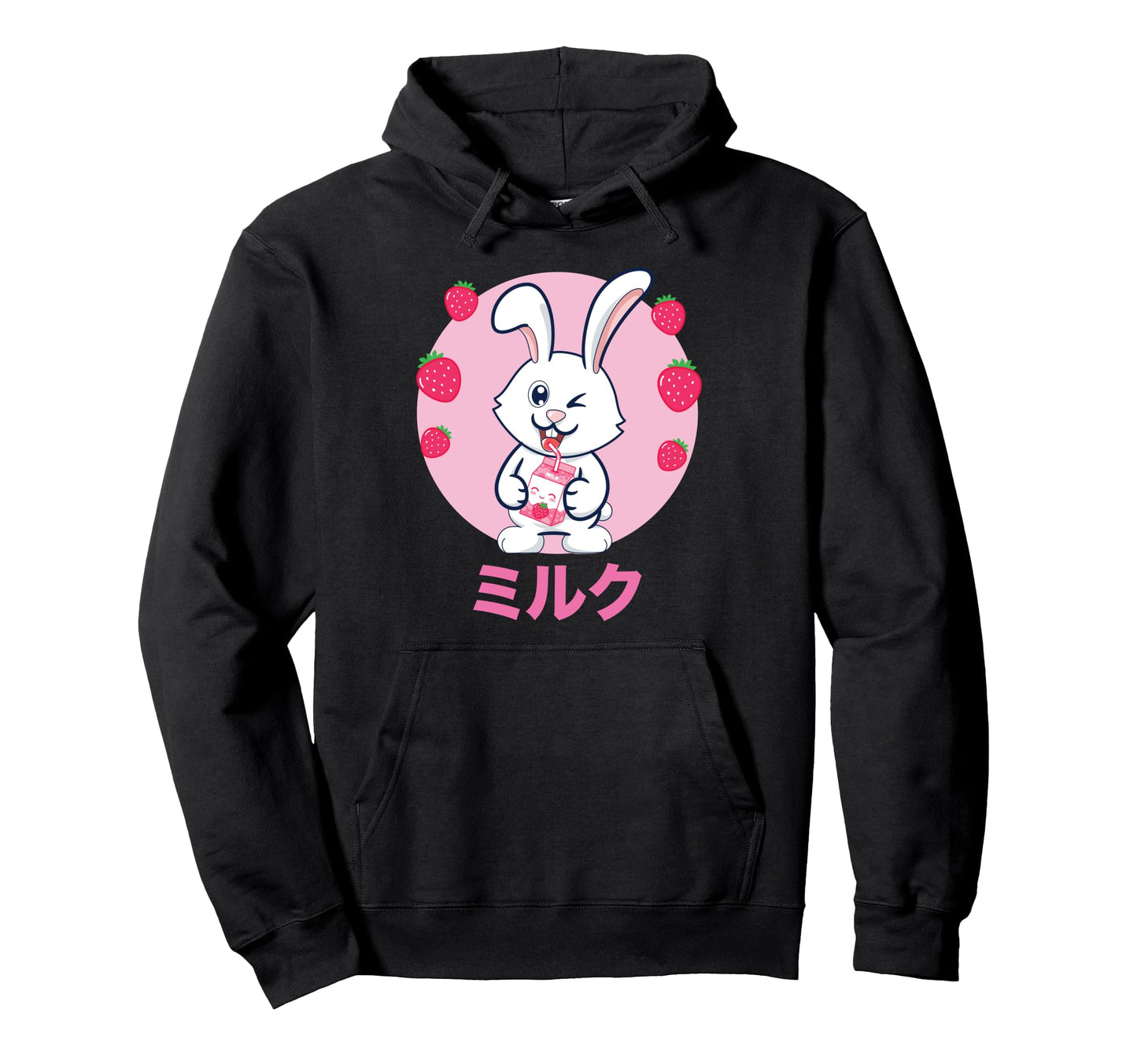 Rabbit Milkshake Vaporwave Aesthetics Hoodie - Novelty Apparel for Adults - T-Shirt, Sweatshirt, Hoodie