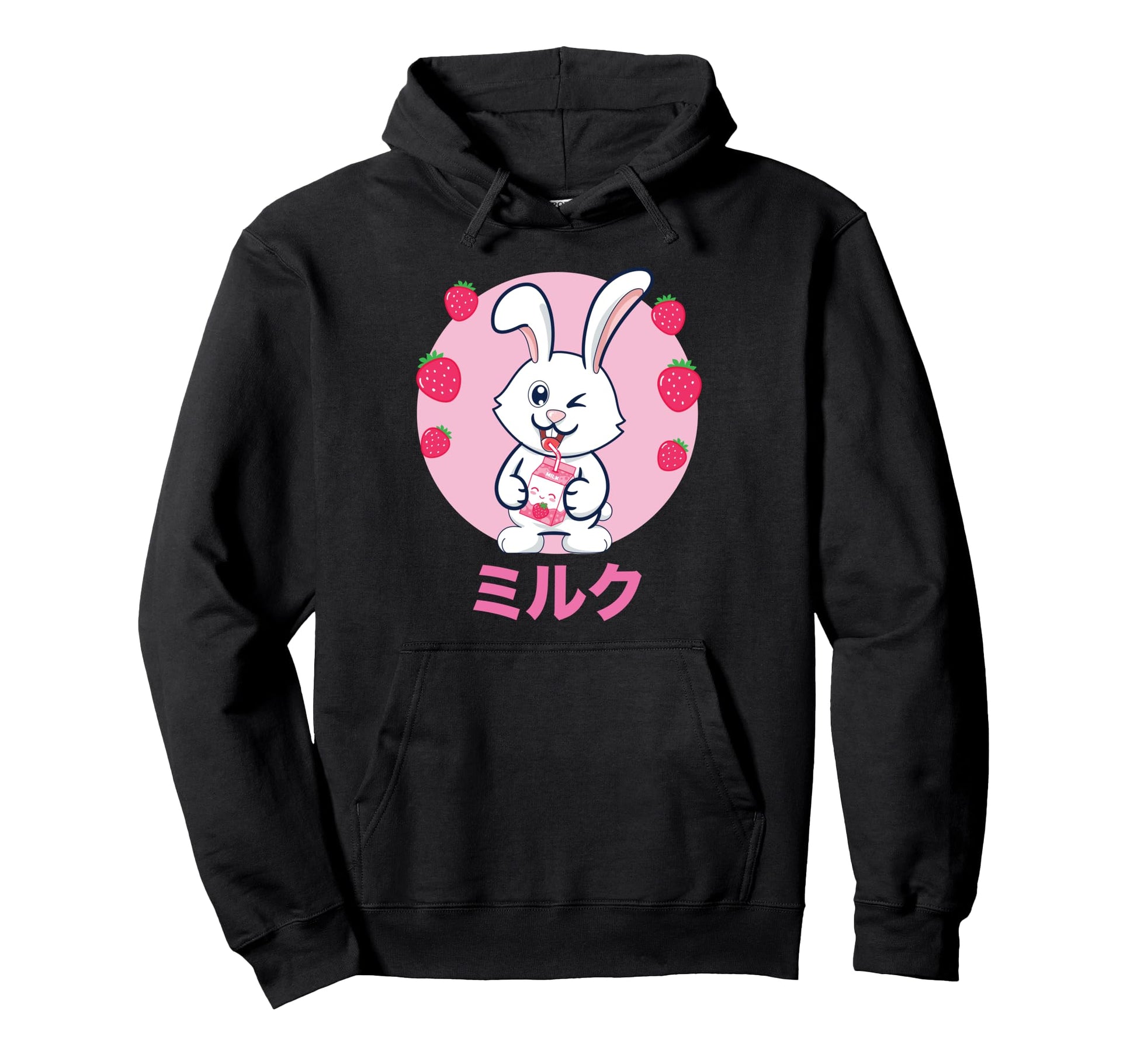 Rabbit Milkshake Vaporwave Aesthetics Hoodie - Novelty Apparel for Adults - T-Shirt, Sweatshirt, Hoodie