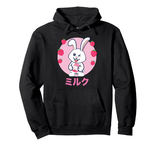 Rabbit Milkshake Vaporwave Aesthetics Hoodie - Novelty Apparel for Adults - T-Shirt, Sweatshirt, Hoodie