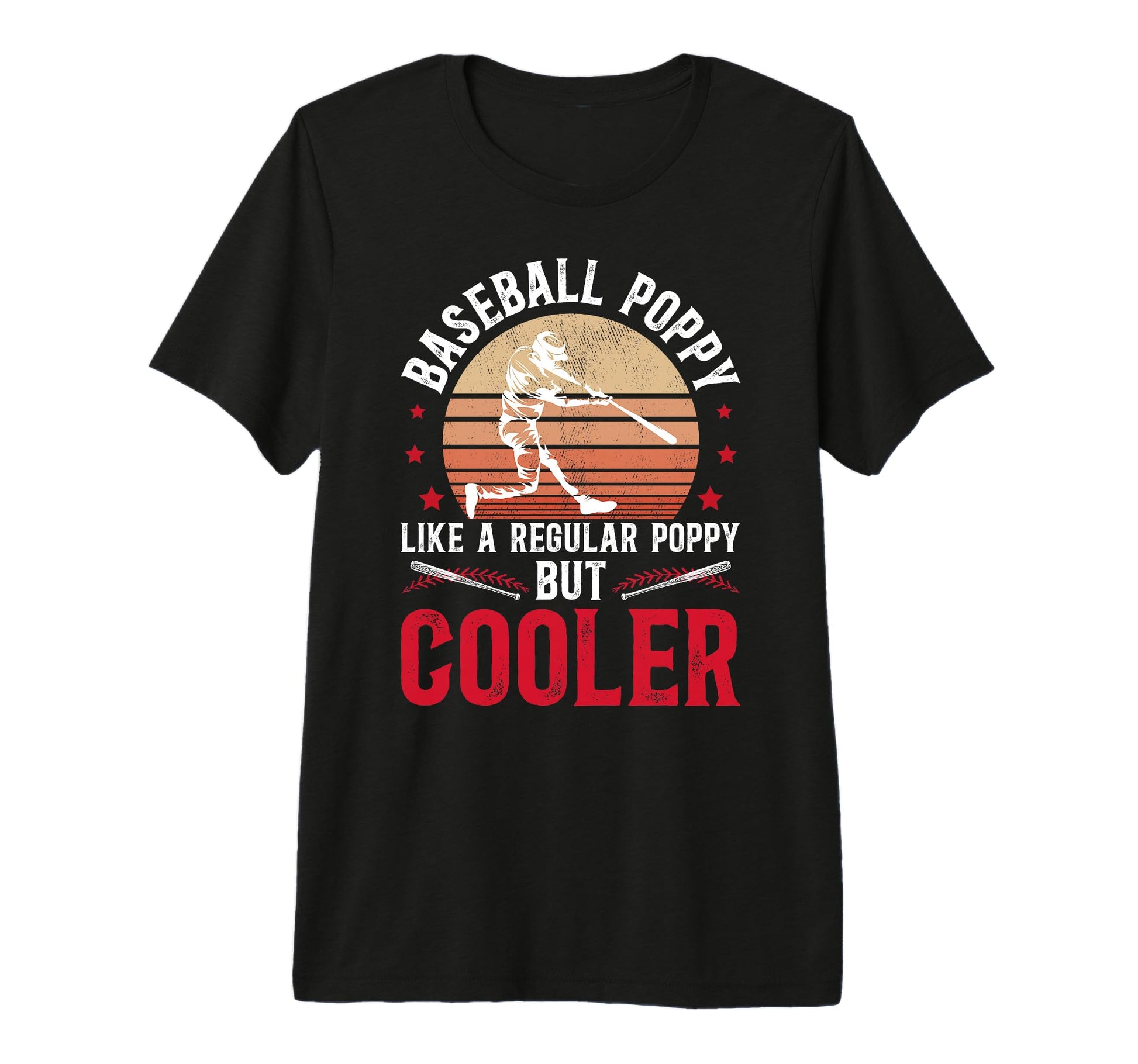 Mens Baseball Poppy Grandpa Poppy T-Shirt - Graphic Print Men Women - T-Shirt, Sweatshirt, Hoodie