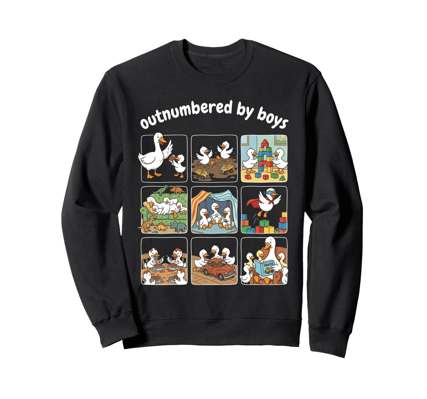 Outnumbered Duckling Toy Truck Sweatshirt - Novelty Apparel Men Women - T-Shirt, Sweatshirt, Hoodie