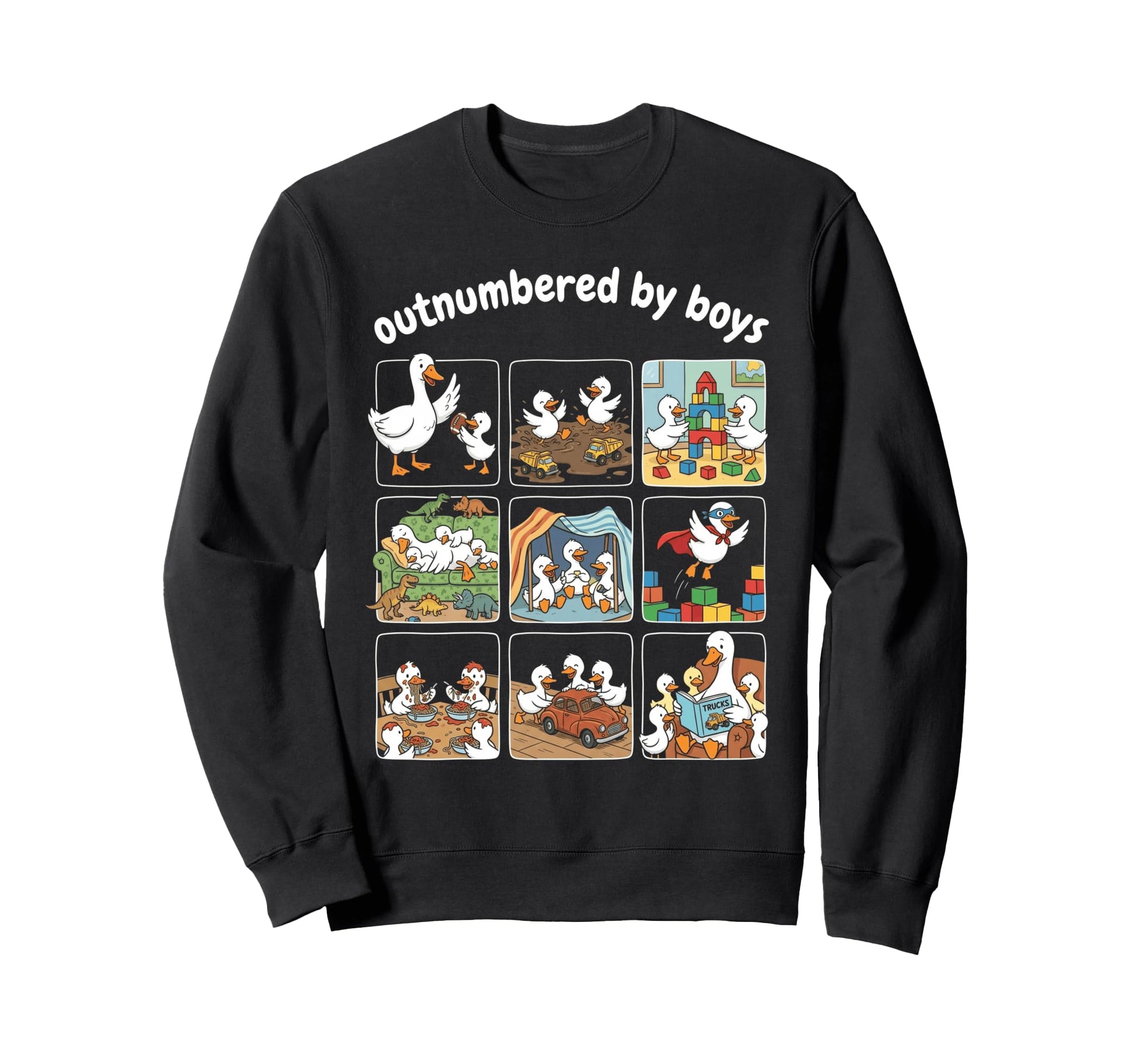 Outnumbered Duckling Toy Truck Sweatshirt - Novelty Apparel Men Women - T-Shirt, Sweatshirt, Hoodie