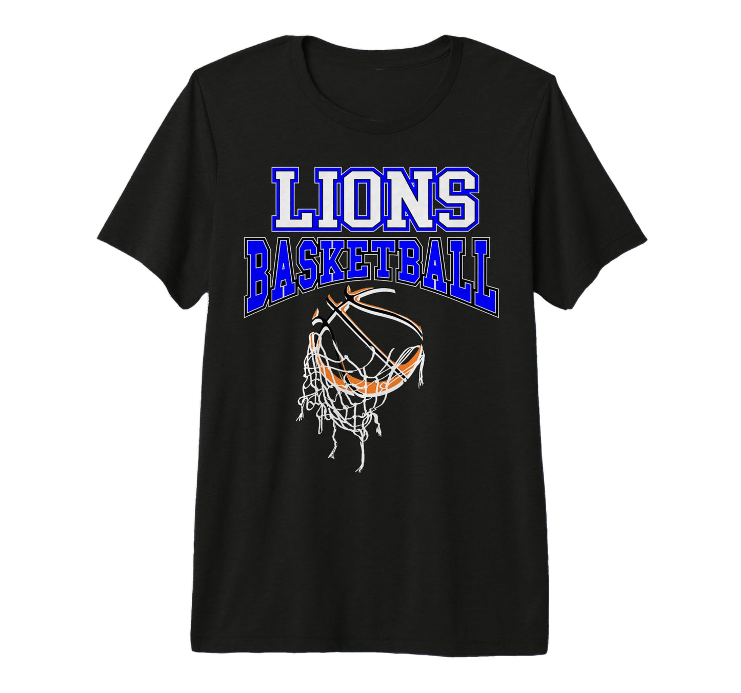 Lions Basketball Mom Blue Lion Pride T-Shirt - Graphic Print Men Women - T-Shirt, Sweatshirt, Hoodie