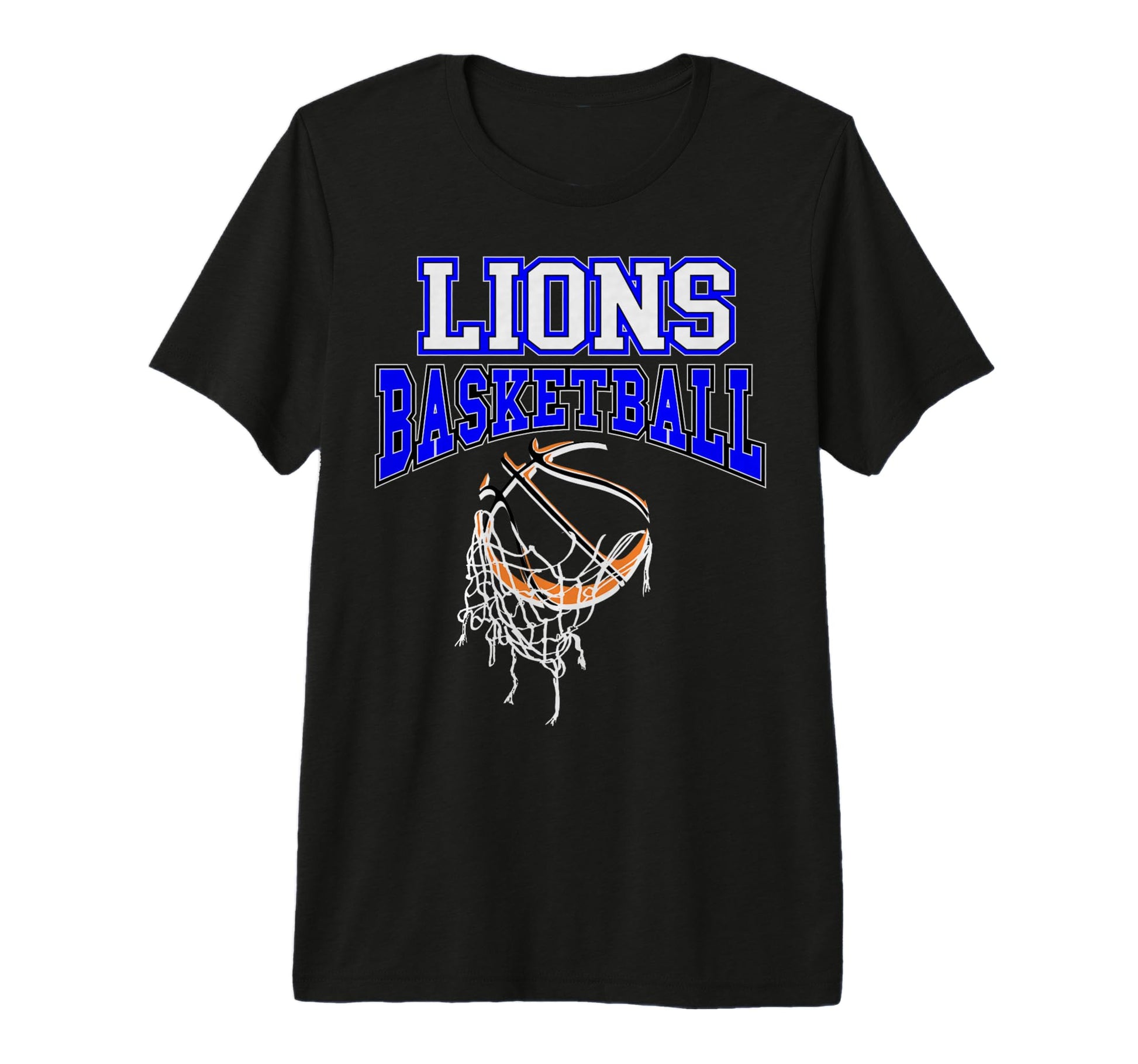 Lions Basketball Mom Blue Lion Pride T-Shirt - Graphic Print Men Women - T-Shirt, Sweatshirt, Hoodie
