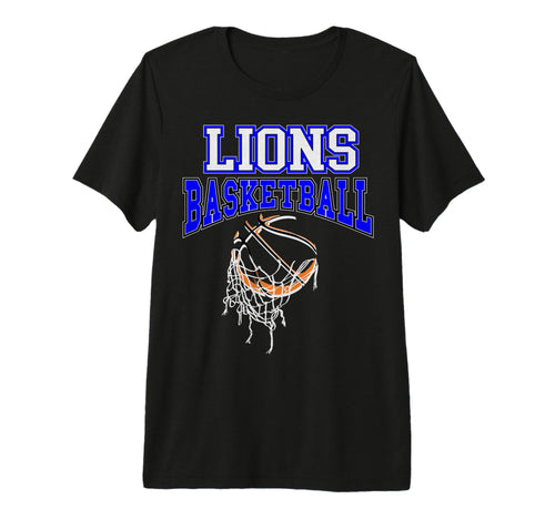 Lions Basketball Mom Blue Lion Pride T-Shirt - Graphic Print Men Women - T-Shirt, Sweatshirt, Hoodie