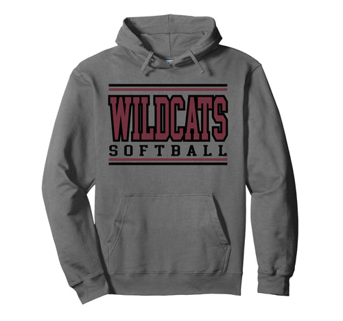 Wildcats Softball Mom Game Day Maroon Hoodie - Minimalist Print Men Women - T-Shirt, Sweatshirt, Hoodie