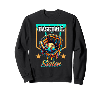 Baseball Drip Baseball Sister Ice Sweatshirt - Trendy Graphic for Adults - T-Shirt, Sweatshirt, Hoodie