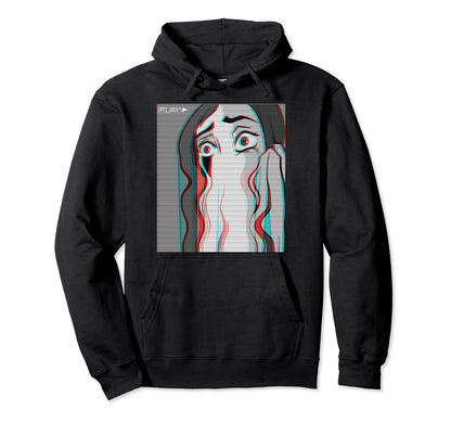 Vaporwave Aesthetic Sad Anime Eboy Egirl Hoodie - Custom Art Print Unisex - T-Shirt, Sweatshirt, Hoodie