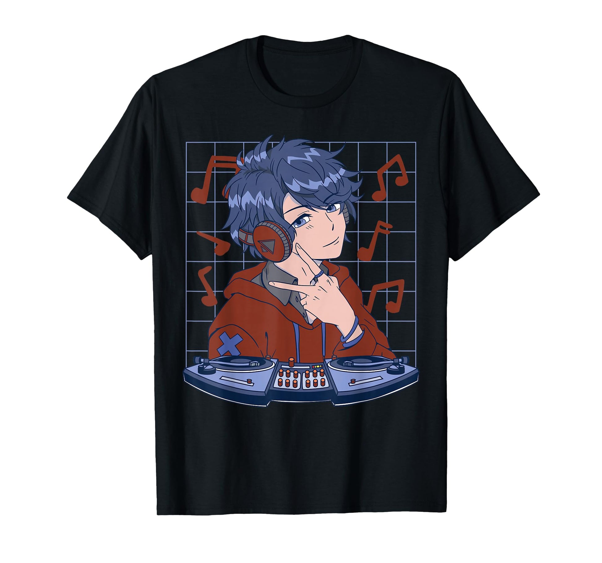 Anime Dj Japanese Aesthetics Otaku T-Shirt - Aesthetic Graphic Men Women - T-Shirt, Sweatshirt, Hoodie