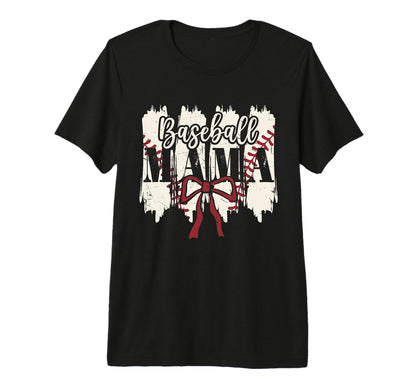 Baseball Mama Heart Bow Stadium T-Shirt - Aesthetic Graphic Men Women - T-Shirt, Sweatshirt, Hoodie