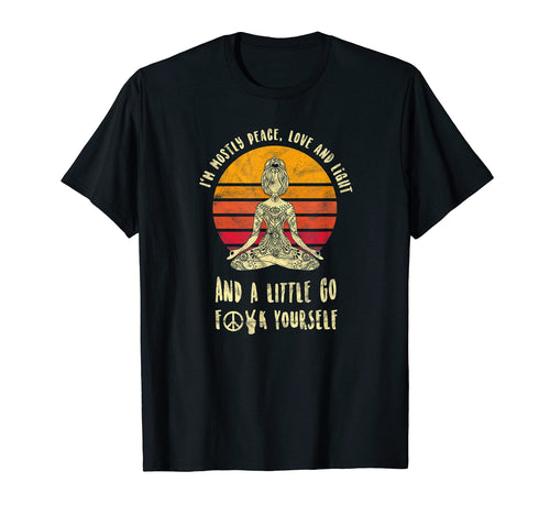 Yoga Tattoo Im Mostly Peace Love And T-Shirt - Unique Graphic for Adults - T-Shirt, Sweatshirt, Hoodie
