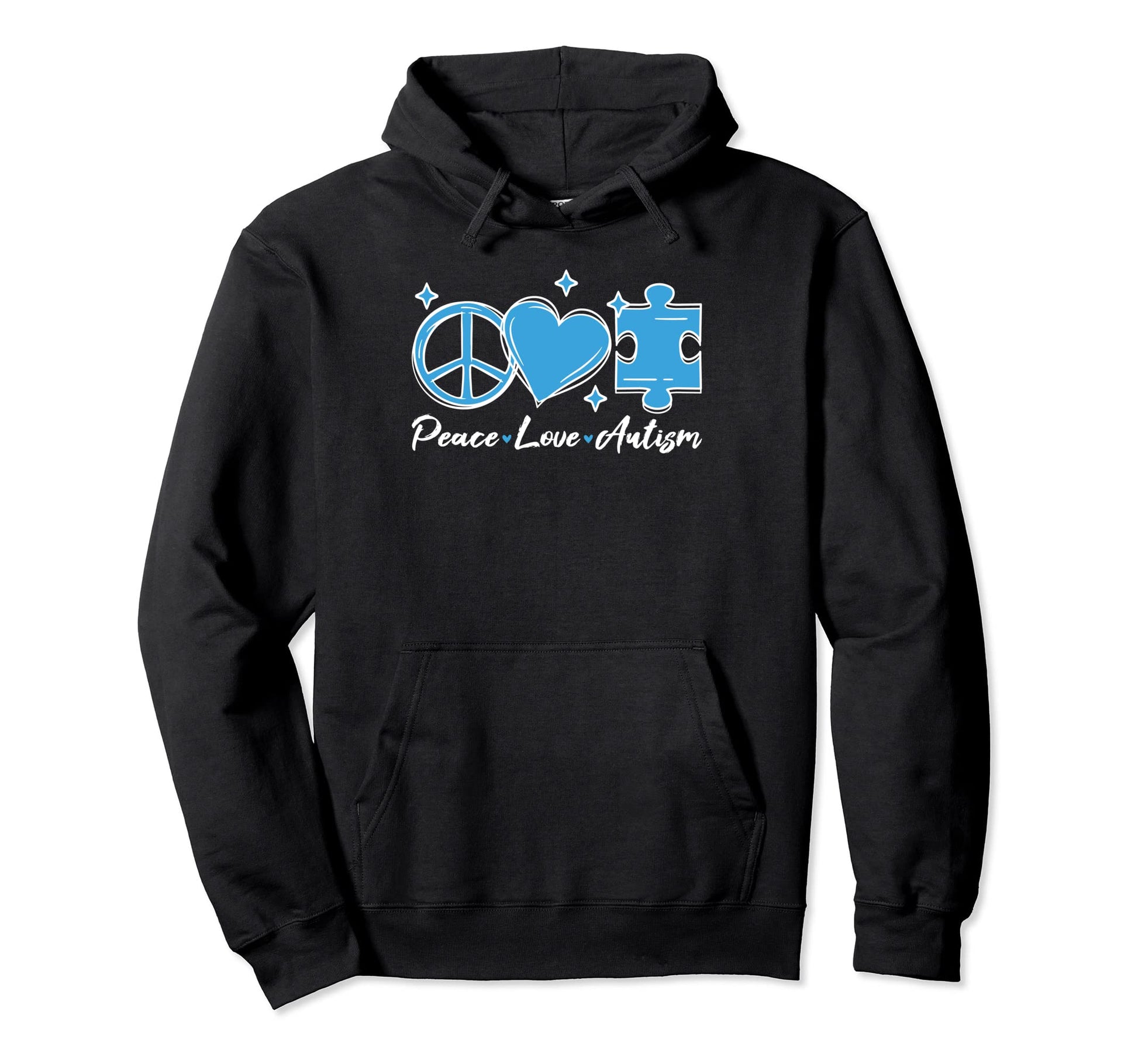 Autism Peace Love Line Supporting Awareness T-Shirt - Trendy Graphic Unisex - T-Shirt, Sweatshirt, Hoodie