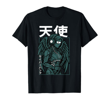 Y2K Techwear Angel Wings Japanese T-Shirt - Streetwear Style for Adults - T-Shirt, Sweatshirt, Hoodie