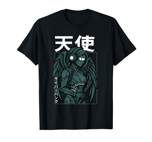 Y2K Techwear Angel Wings Japanese T-Shirt - Streetwear Style for Adults - T-Shirt, Sweatshirt, Hoodie