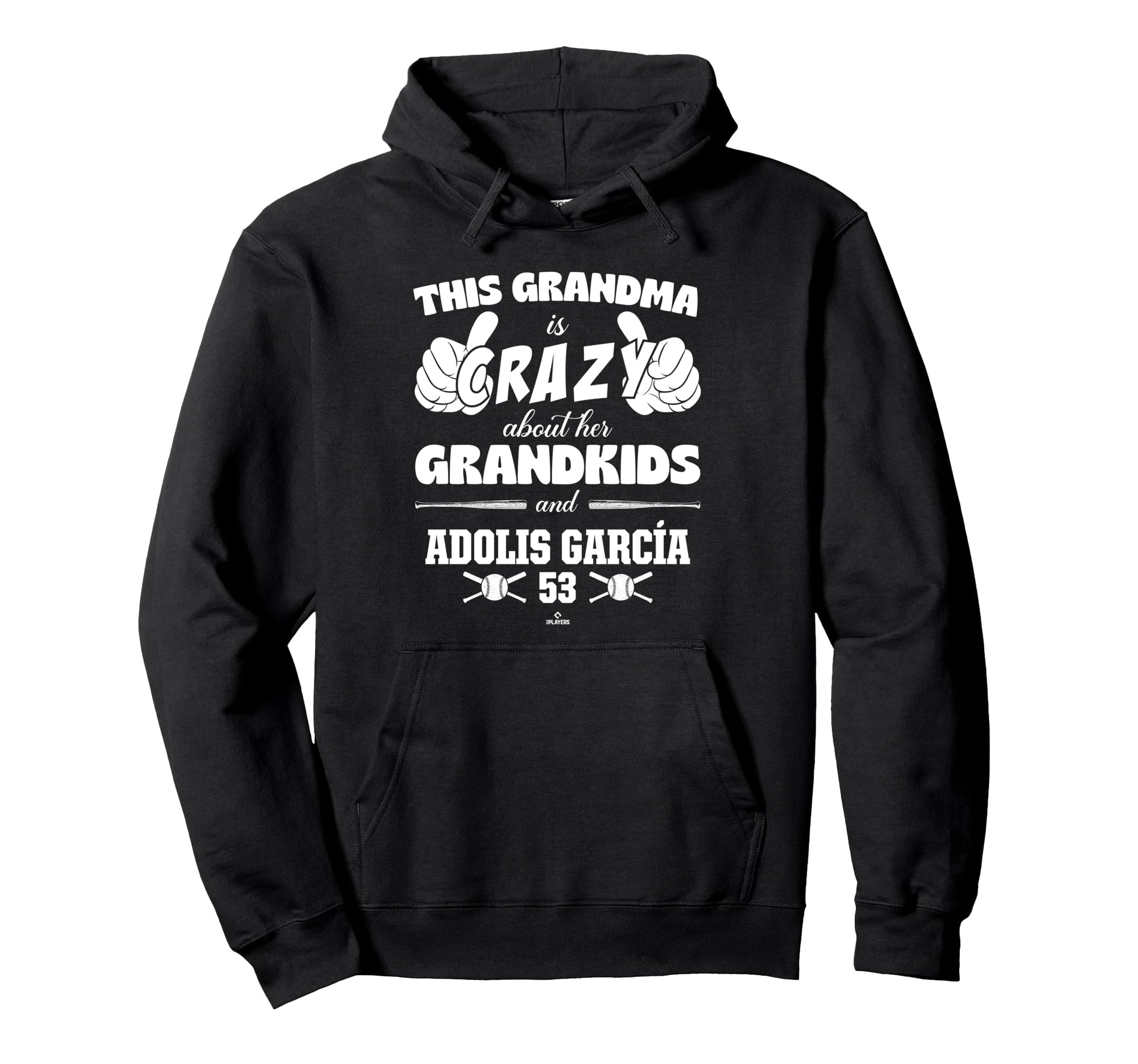 Grandma Crazy Adolis Garc Texas Baseball Hoodie - Trendy Graphic Unisex - T-Shirt, Sweatshirt, Hoodie