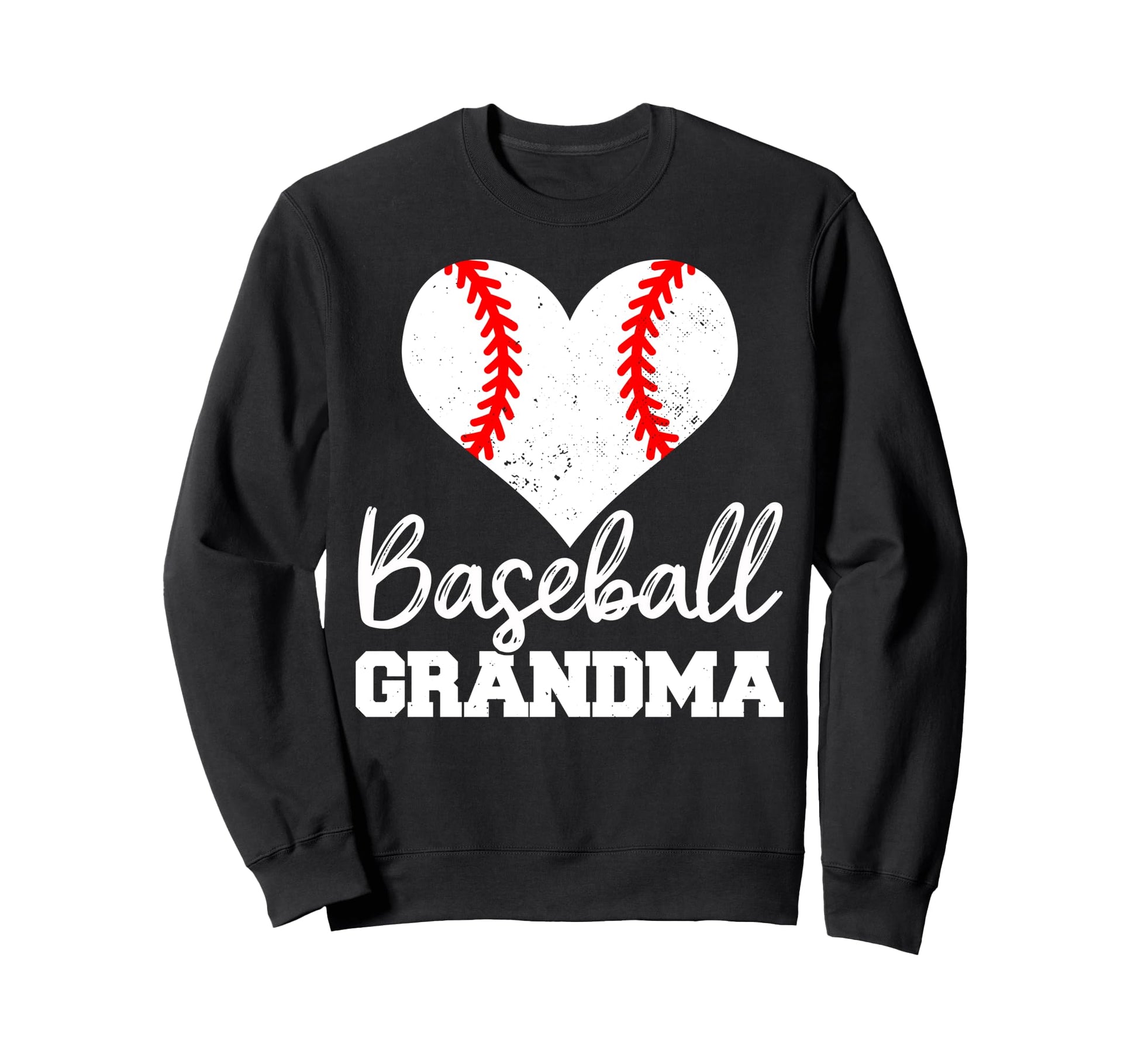 Baseball Grandma Heart Funny Sweatshirt - Unique Graphic Men Women - T-Shirt, Sweatshirt, Hoodie