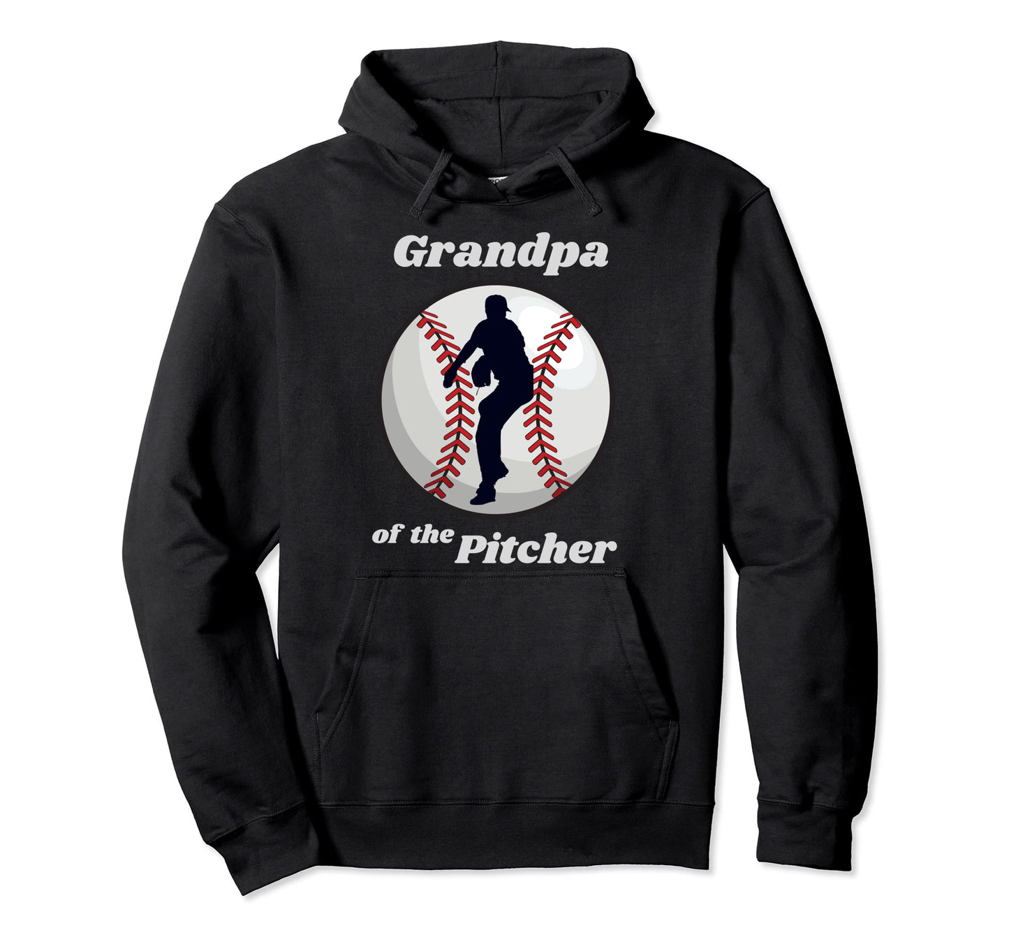 Baseball Love Grandpa Pitcher Novelty Hoodie - Graphic Print Unisex - T-Shirt, Sweatshirt, Hoodie