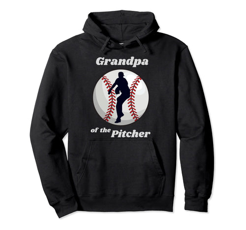 Baseball Love Grandpa Pitcher Novelty Hoodie - Graphic Print Unisex - T-Shirt, Sweatshirt, Hoodie