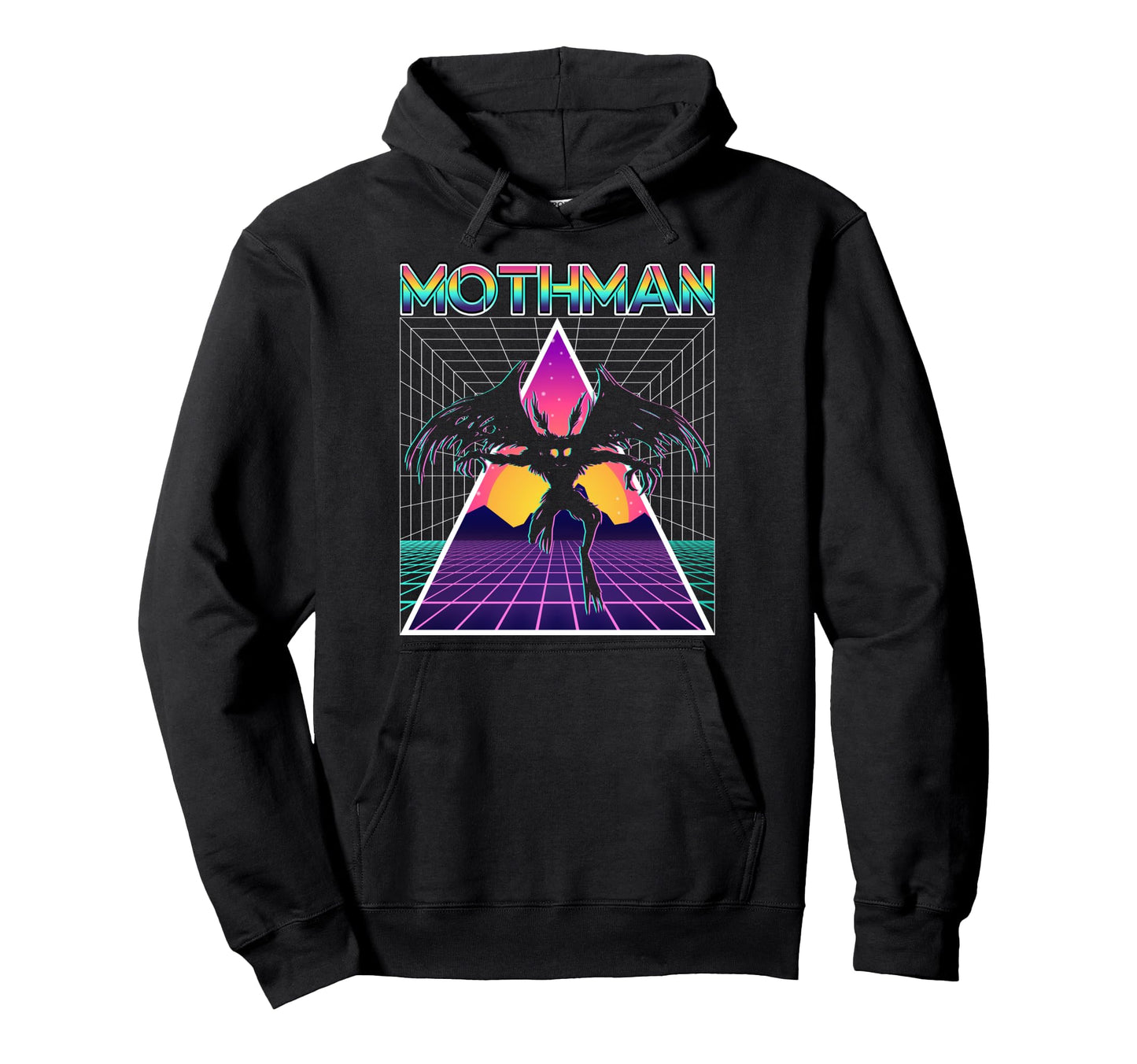 Vaporwave Aesthetic Mothman Hoodie - Casual Everyday Wear Unisex - T-Shirt, Sweatshirt, Hoodie