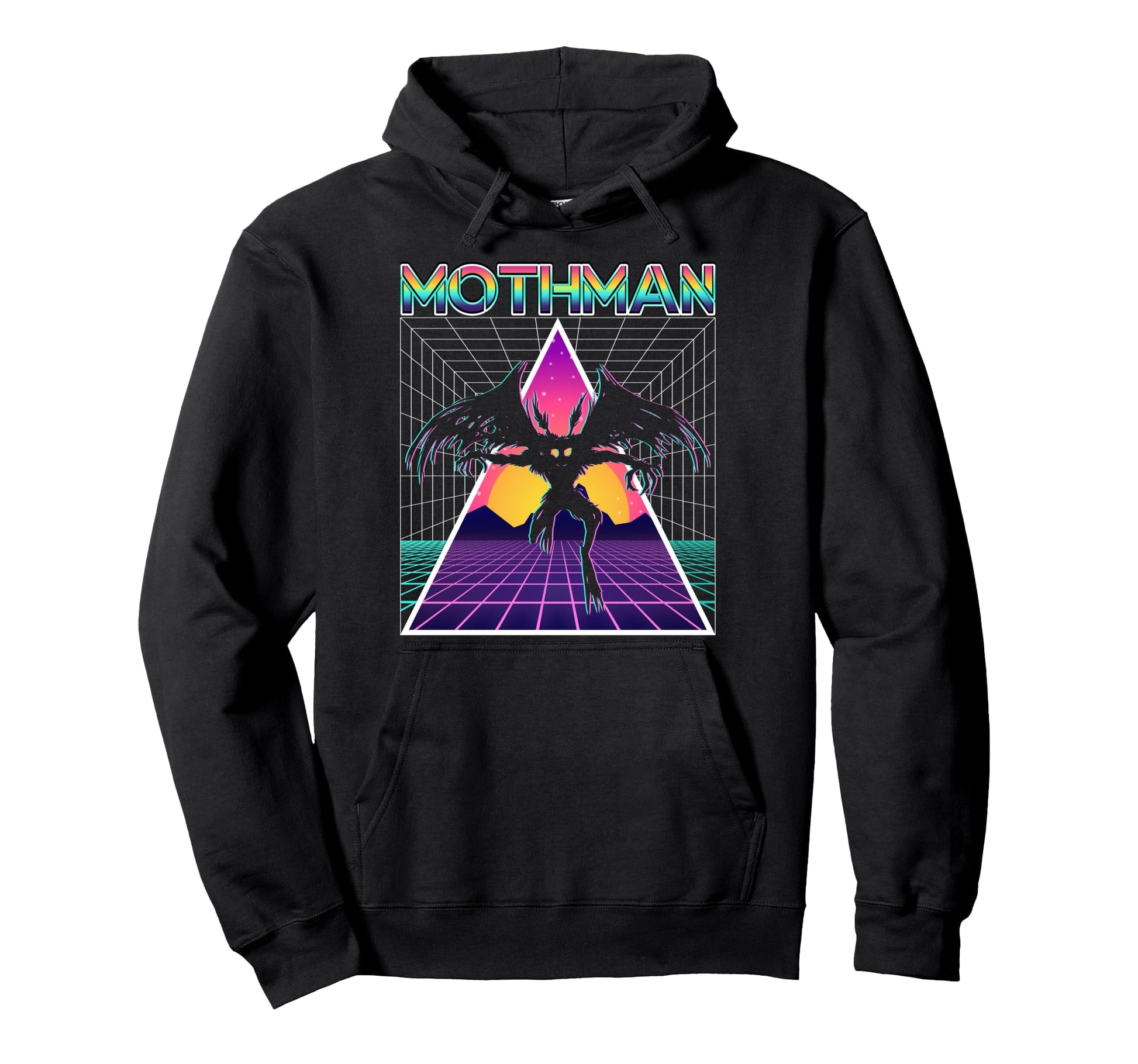 Vaporwave Aesthetic Mothman Hoodie - Casual Everyday Wear Unisex - T-Shirt, Sweatshirt, Hoodie
