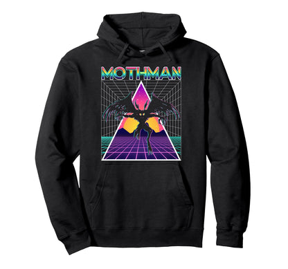 Vaporwave Aesthetic Mothman Hoodie - Casual Everyday Wear Unisex - T-Shirt, Sweatshirt, Hoodie