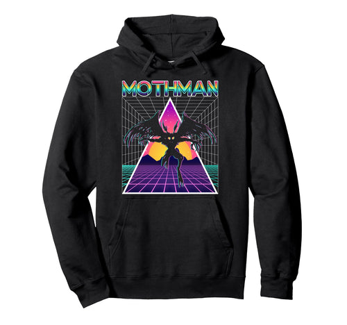 Vaporwave Aesthetic Mothman Hoodie - Casual Everyday Wear Unisex - T-Shirt, Sweatshirt, Hoodie