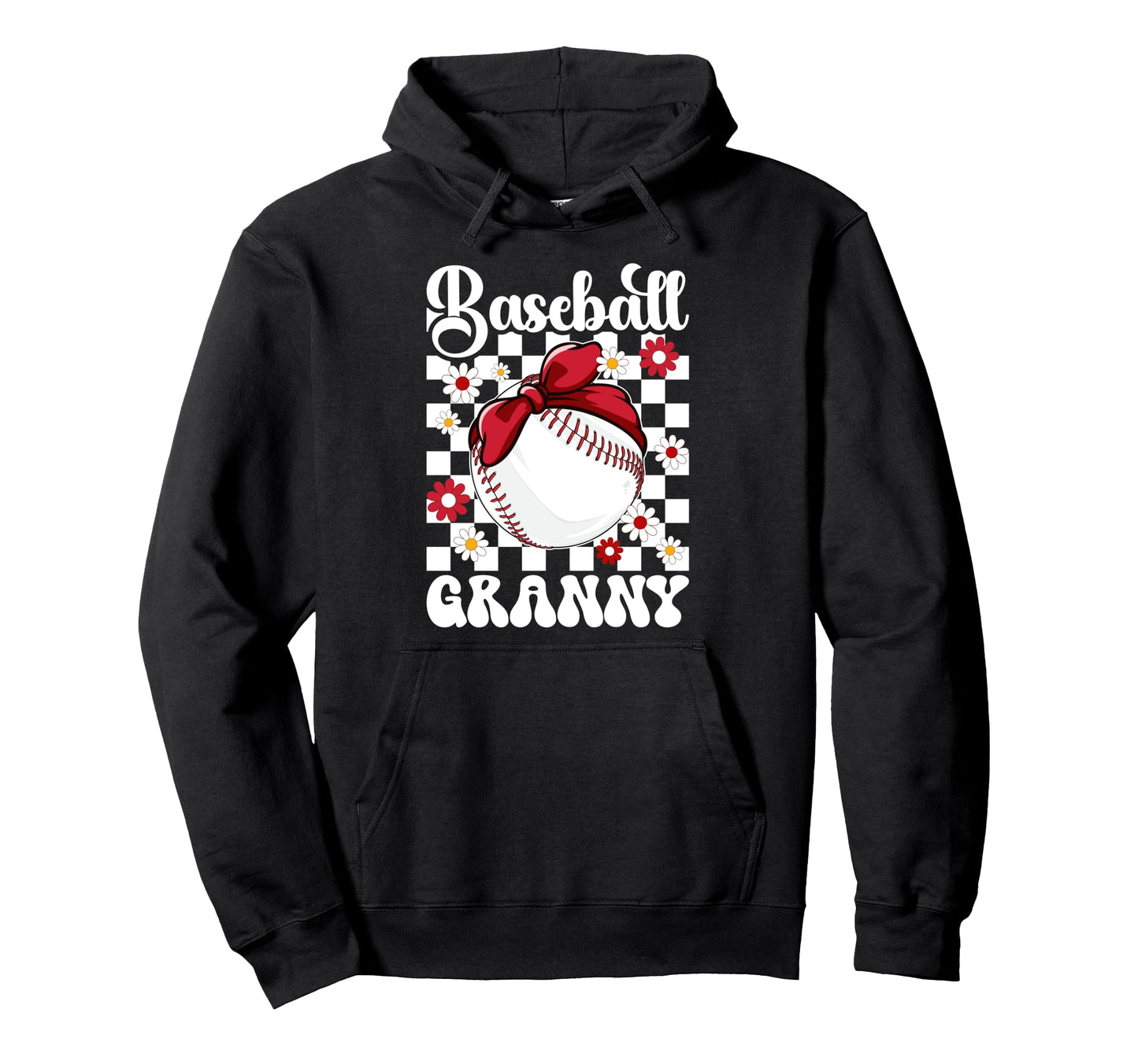Baseball Granny Groovy Granny Hoodie - Fun Novelty Design for Adults - T-Shirt, Sweatshirt, Hoodie