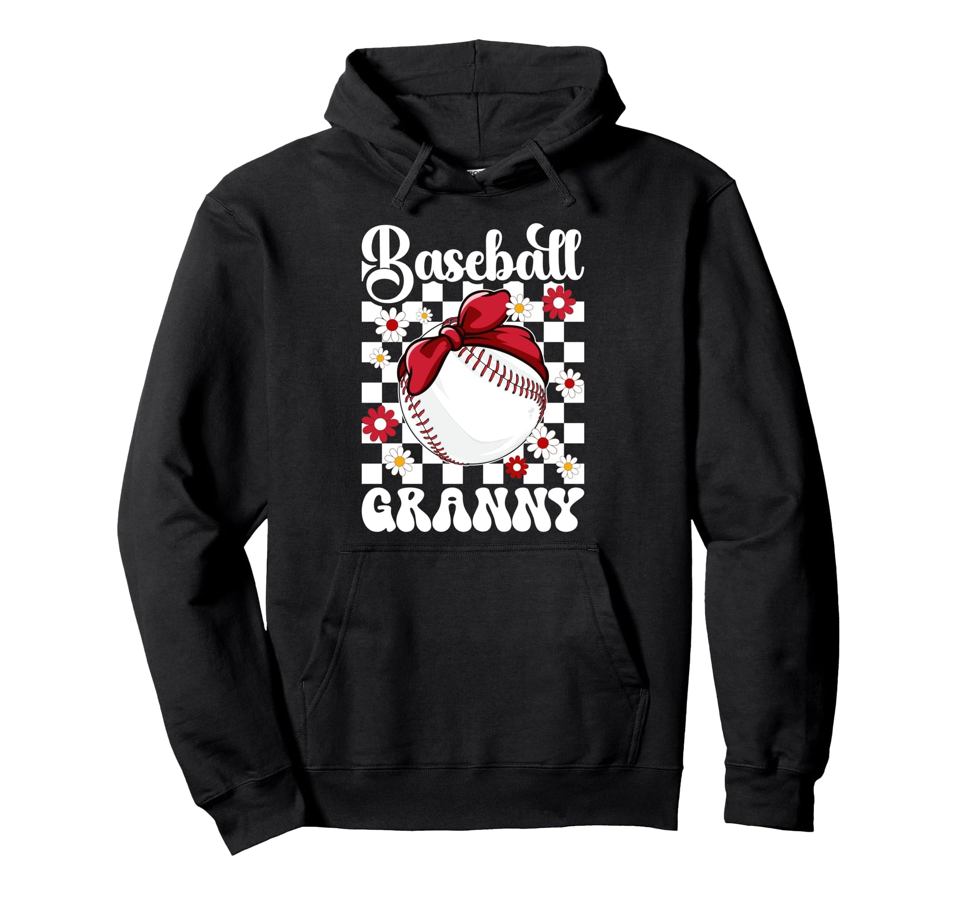 Baseball Granny Groovy Granny Hoodie - Fun Novelty Design for Adults - T-Shirt, Sweatshirt, Hoodie