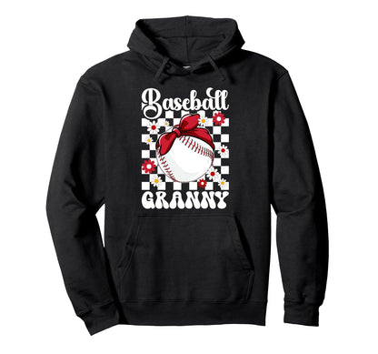 Baseball Granny Groovy Granny Hoodie - Fun Novelty Design for Adults - T-Shirt, Sweatshirt, Hoodie