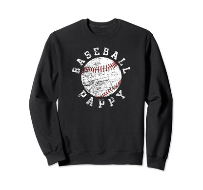Baseball Pappy Grandpa Best Pappy Sweatshirt - Aesthetic Graphic Men Women - T-Shirt, Sweatshirt, Hoodie