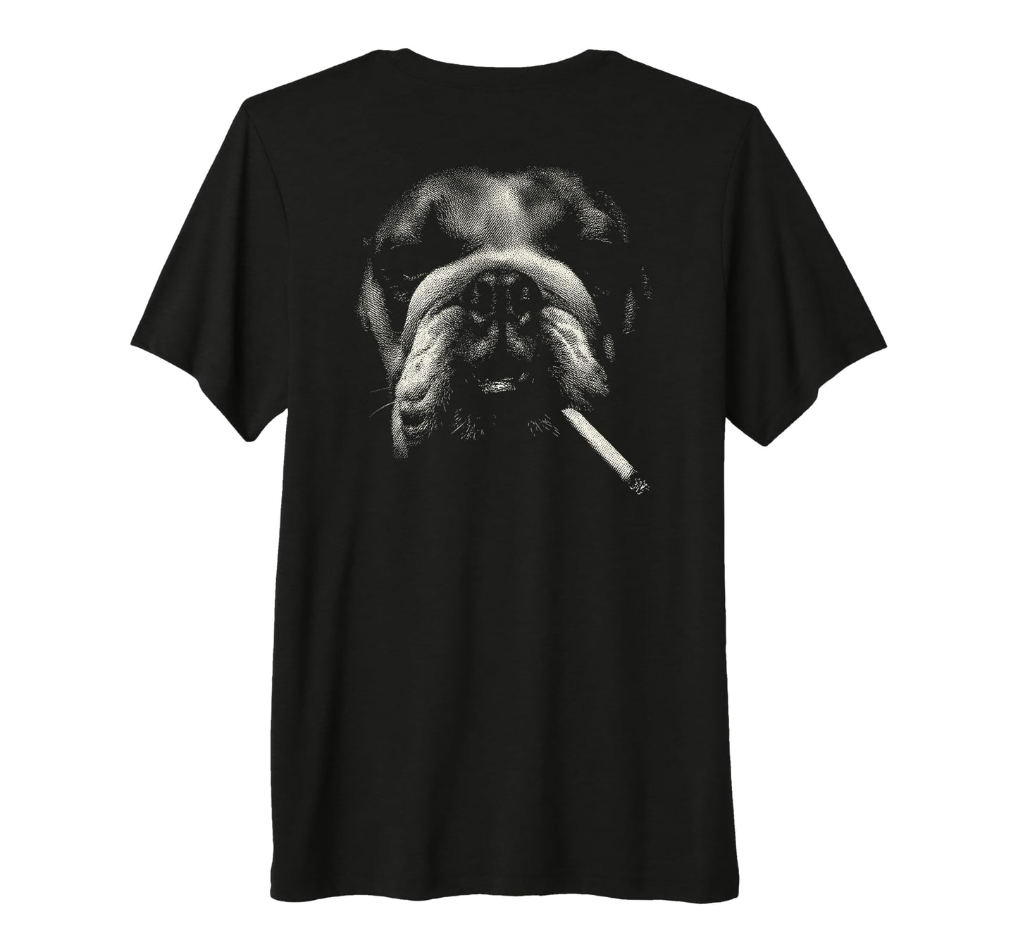 English Bulldog Smoking Cigarette T-Shirt - Unique Graphic Men Women - T-Shirt, Sweatshirt, Hoodie