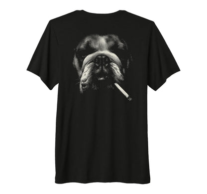 English Bulldog Smoking Cigarette T-Shirt - Unique Graphic Men Women - T-Shirt, Sweatshirt, Hoodie