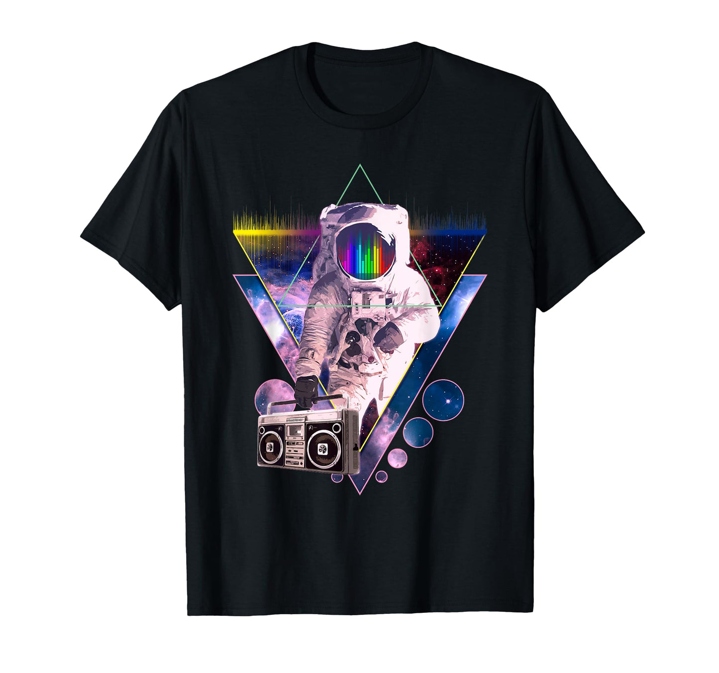 Astronaut Holding Boombox T-Shirt - Fun Novelty Design for Adults - T-Shirt, Sweatshirt, Hoodie