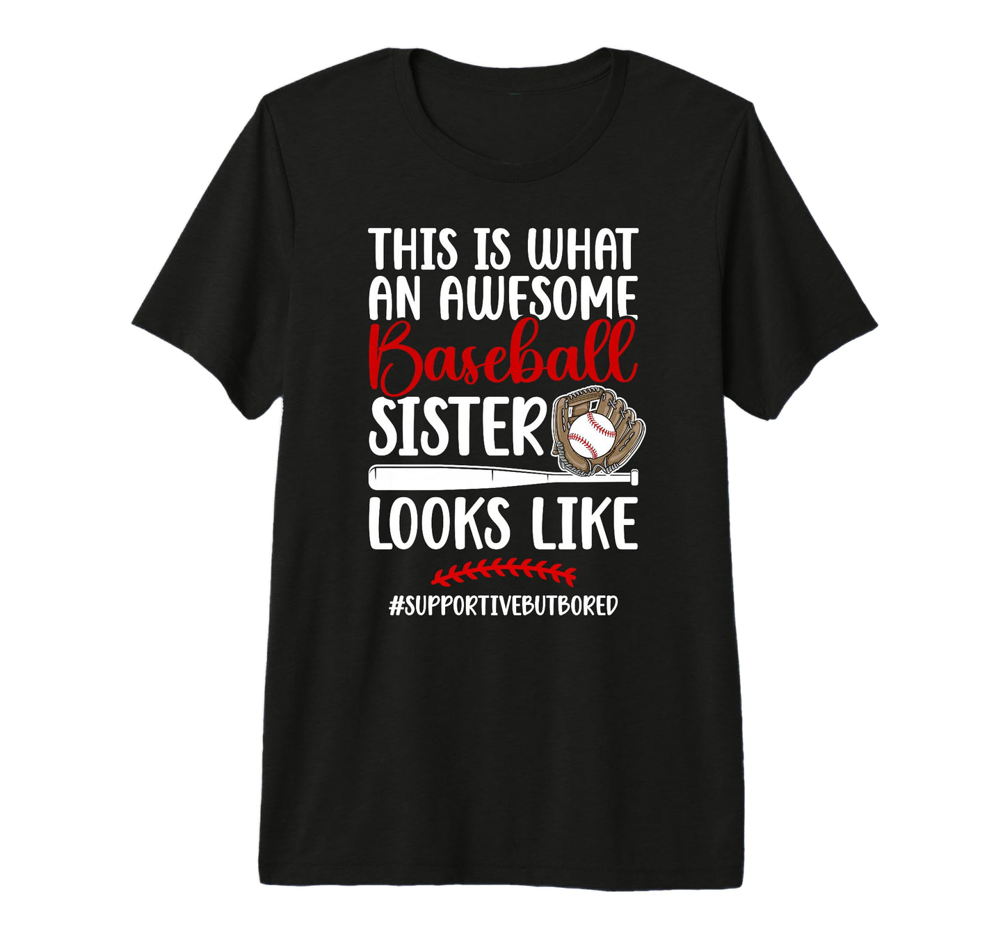 Awesome Baseball Sister Baseball Player T-Shirt - Unique Graphic Unisex - T-Shirt, Sweatshirt, Hoodie