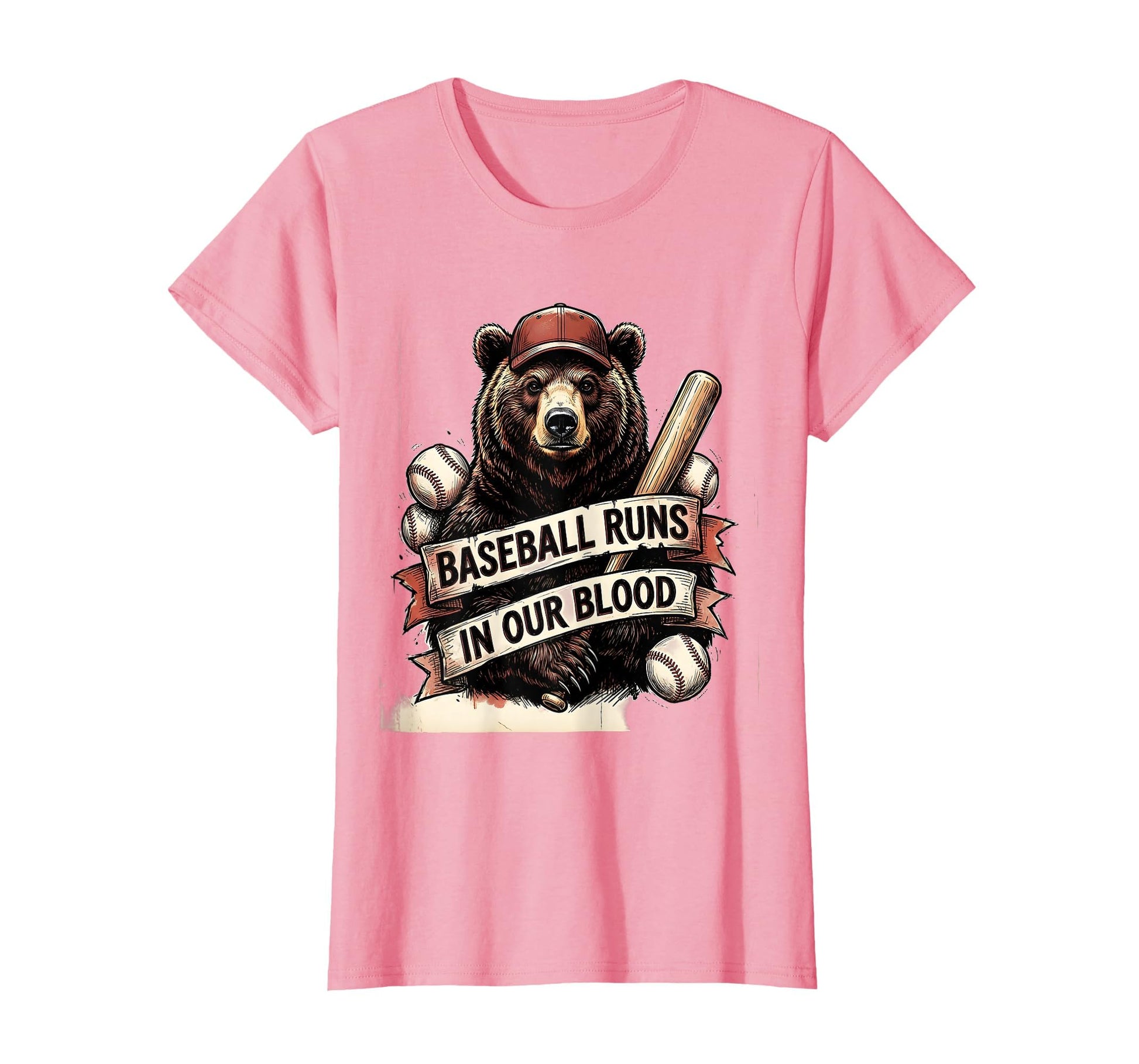 Baseball Runs Our Blood Baseball Mama T-Shirt - Fun Novelty Design Unisex - T-Shirt, Sweatshirt, Hoodie