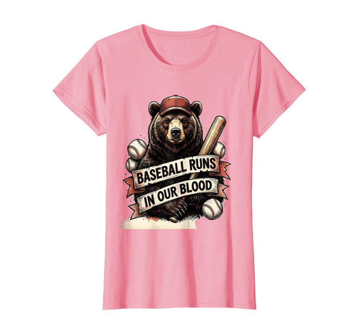 Baseball Runs Our Blood Baseball Mama T-Shirt - Fun Novelty Design Unisex - T-Shirt, Sweatshirt, Hoodie