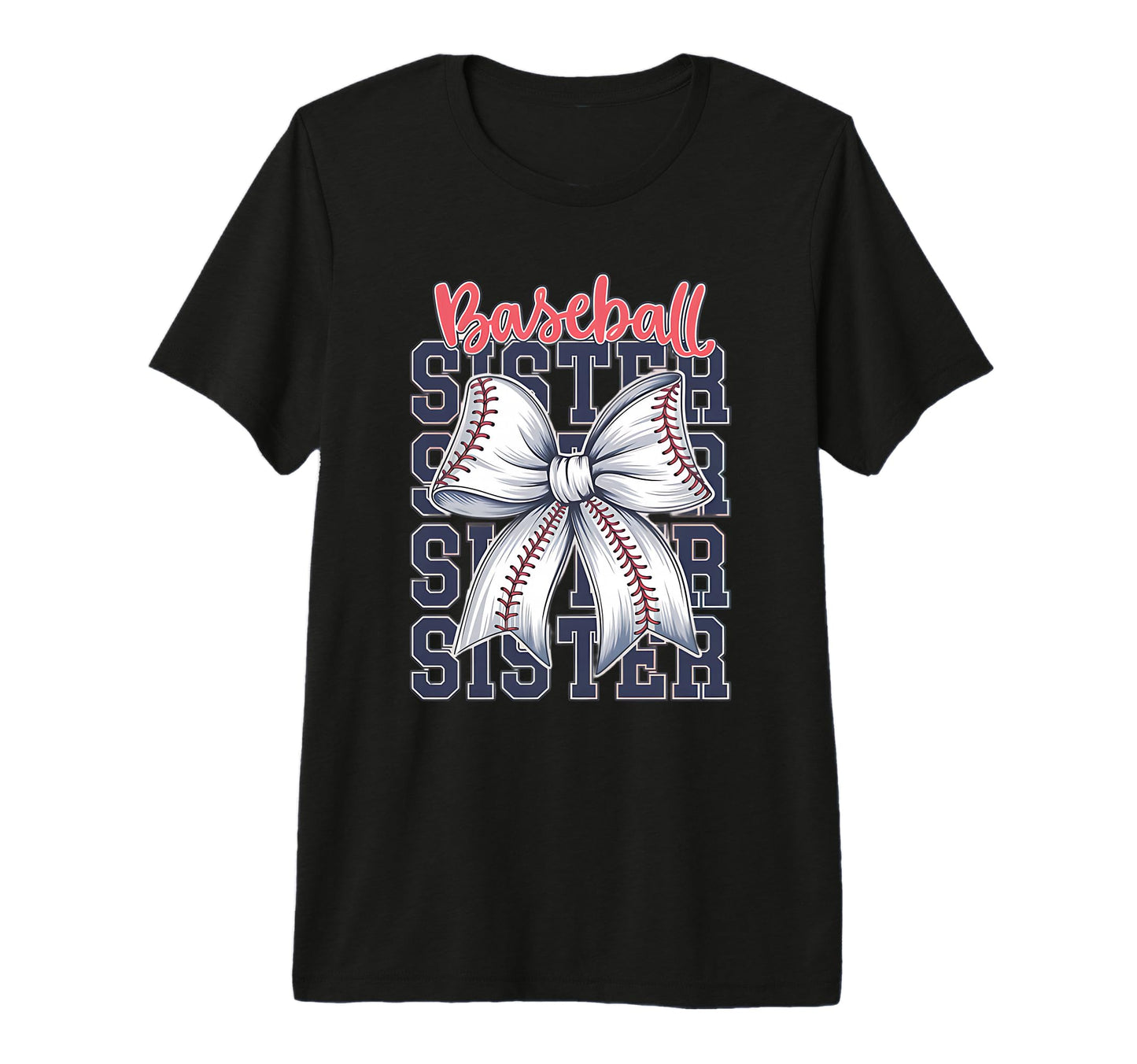 Baseball Sister Coquette Bow Tri Blend T-Shirt - Aesthetic Graphic Unisex - T-Shirt, Sweatshirt, Hoodie