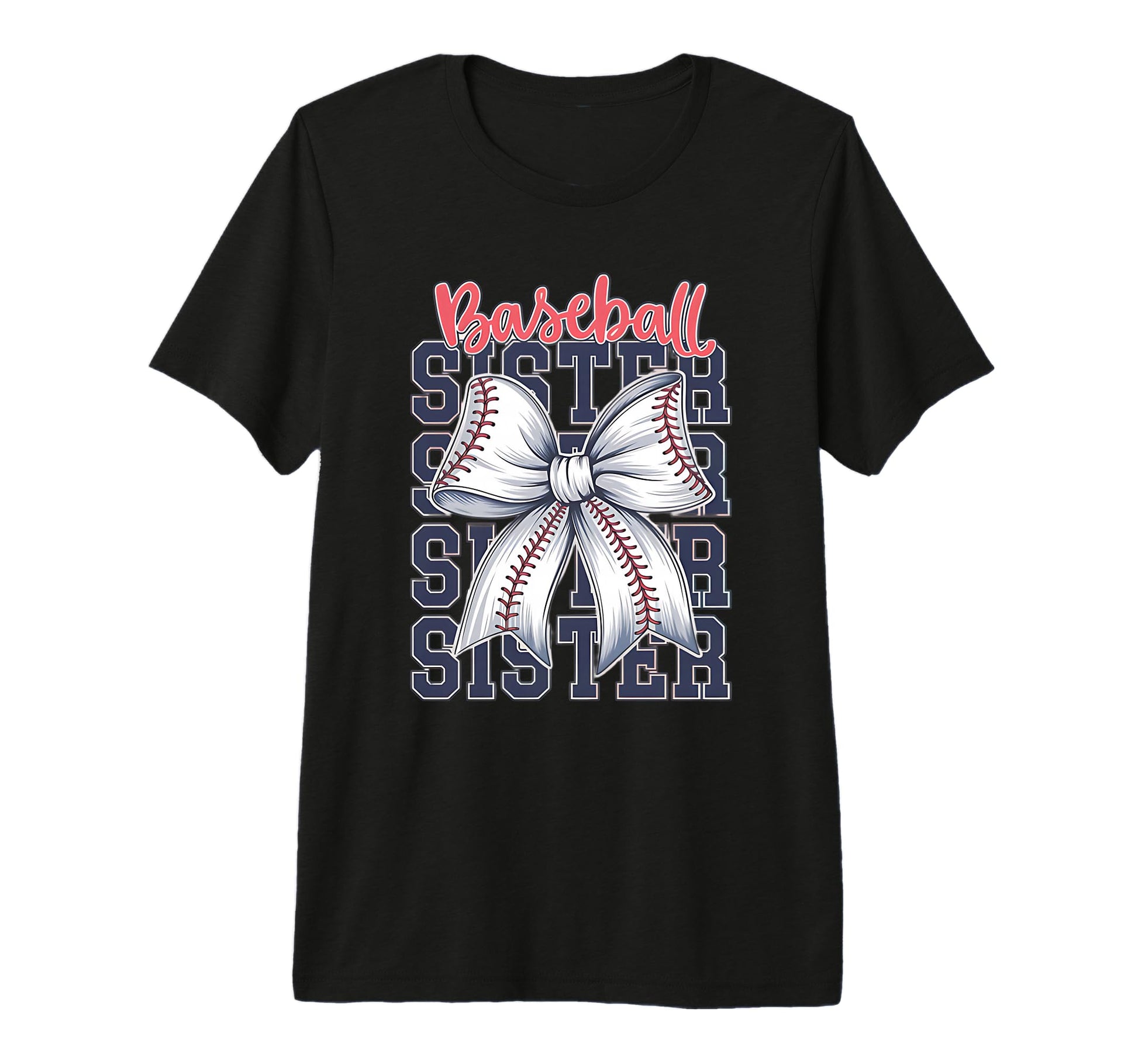Baseball Sister Coquette Bow Tri Blend T-Shirt - Aesthetic Graphic Unisex - T-Shirt, Sweatshirt, Hoodie