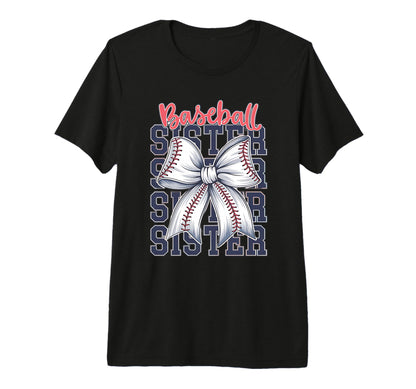 Baseball Sister Coquette Bow Tri Blend T-Shirt - Aesthetic Graphic Unisex - T-Shirt, Sweatshirt, Hoodie