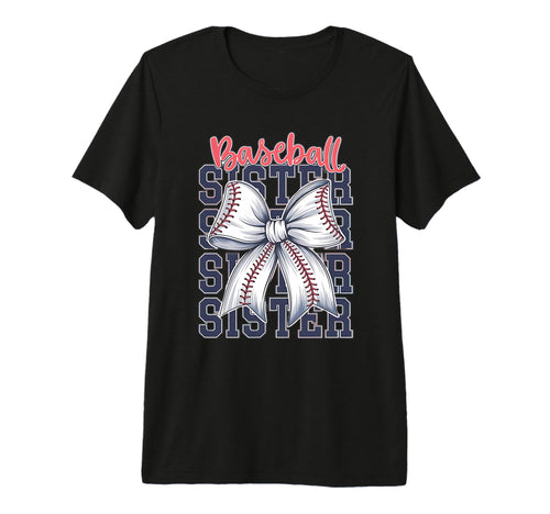 Baseball Sister Coquette Bow Tri Blend T-Shirt - Aesthetic Graphic Unisex - T-Shirt, Sweatshirt, Hoodie