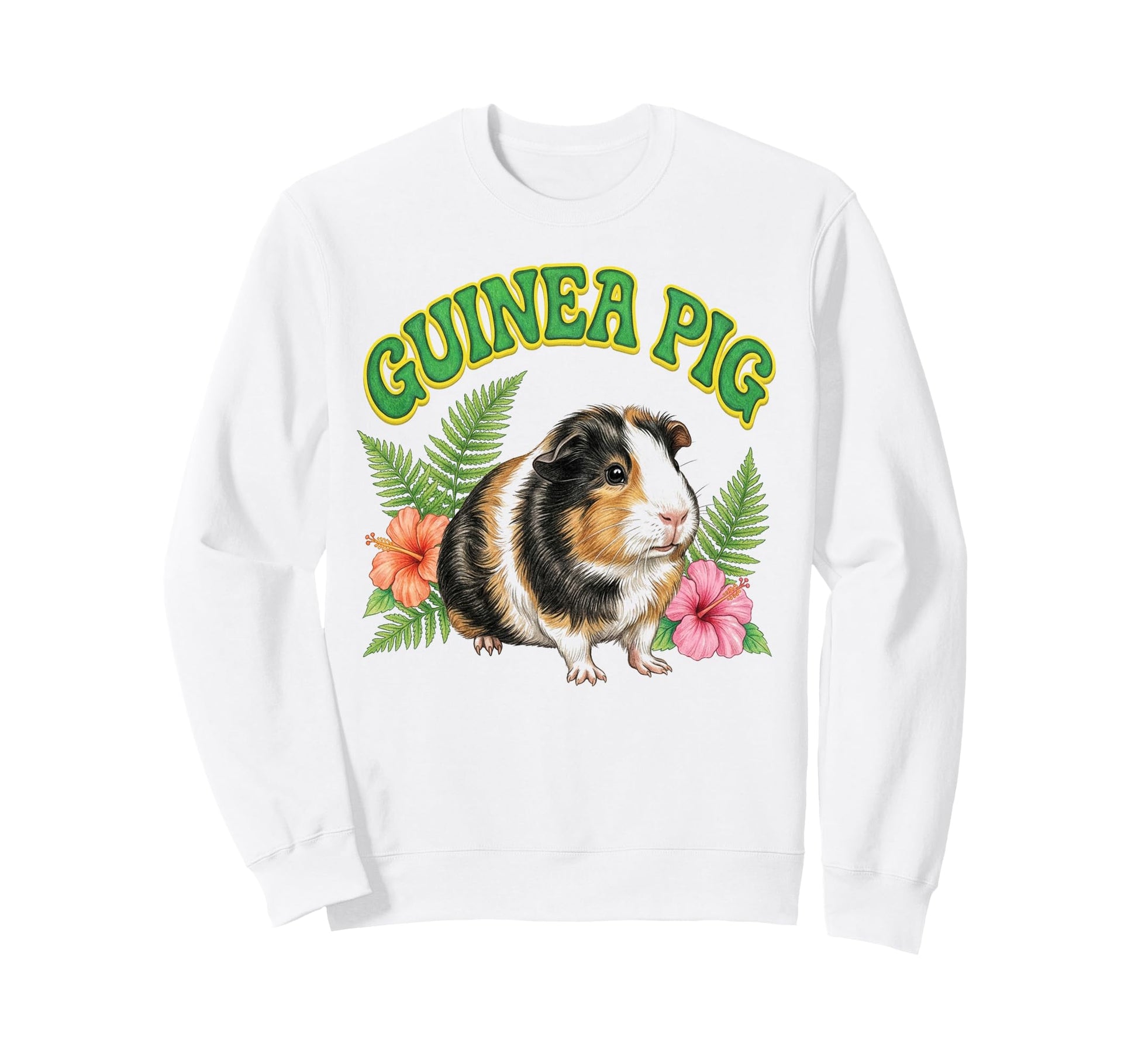 Guinea Pig Groovy Floral Sweatshirt - Minimalist Print Men Women - T-Shirt, Sweatshirt, Hoodie
