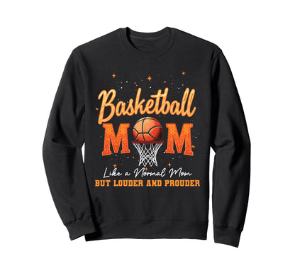 Mothers Day Basketball Mom Basketball Sweatshirt - Minimalist Print Unisex - T-Shirt, Sweatshirt, Hoodie