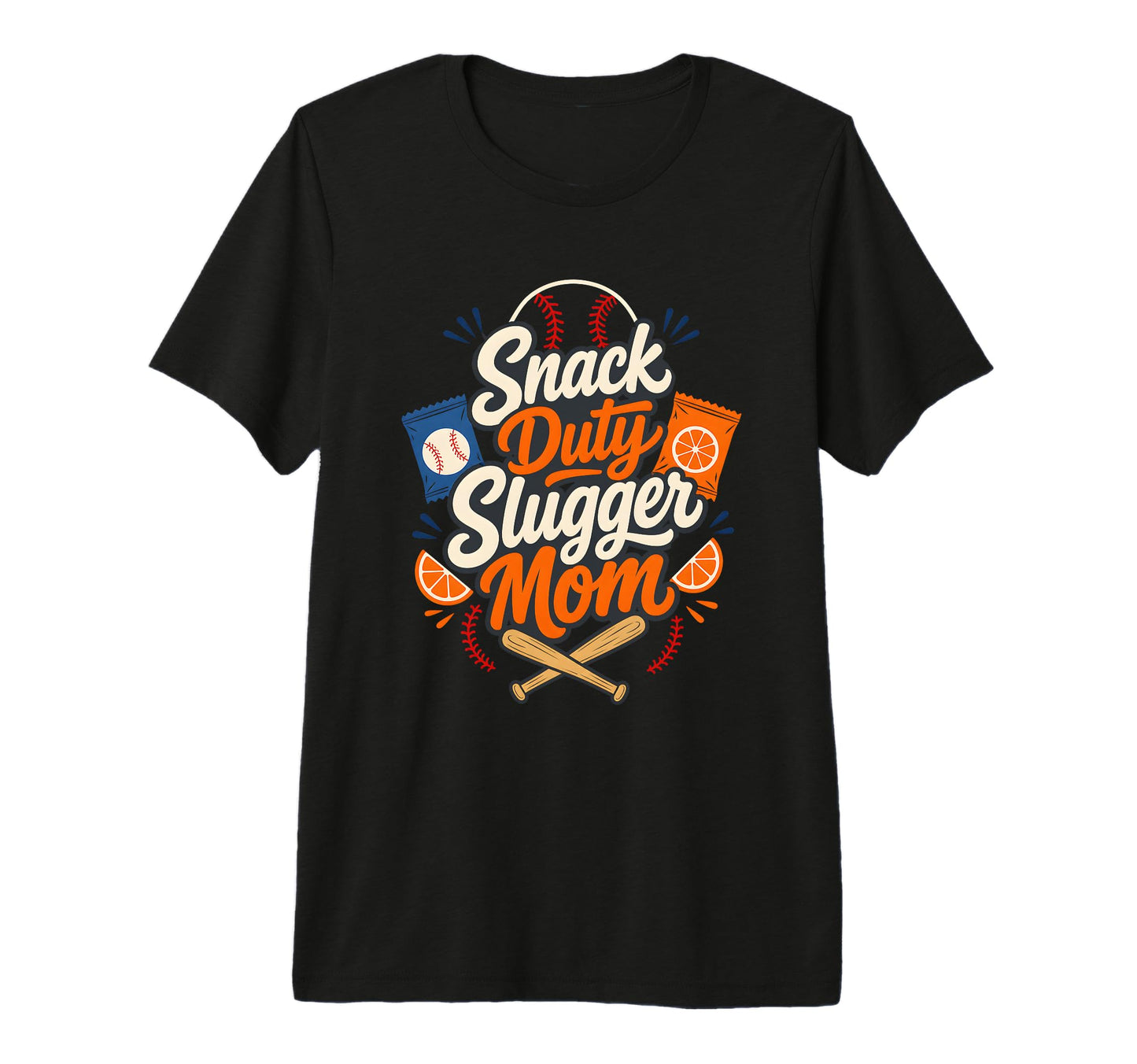 Funny Baseball Mom Snack Duty Tri T-Shirt - Streetwear Style for Adults - T-Shirt, Sweatshirt, Hoodie