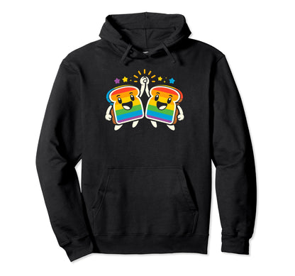 Gay Pride Month Rainbow Love Womens Toast Hoodie - Aesthetic Graphic Unisex - T-Shirt, Sweatshirt, Hoodie