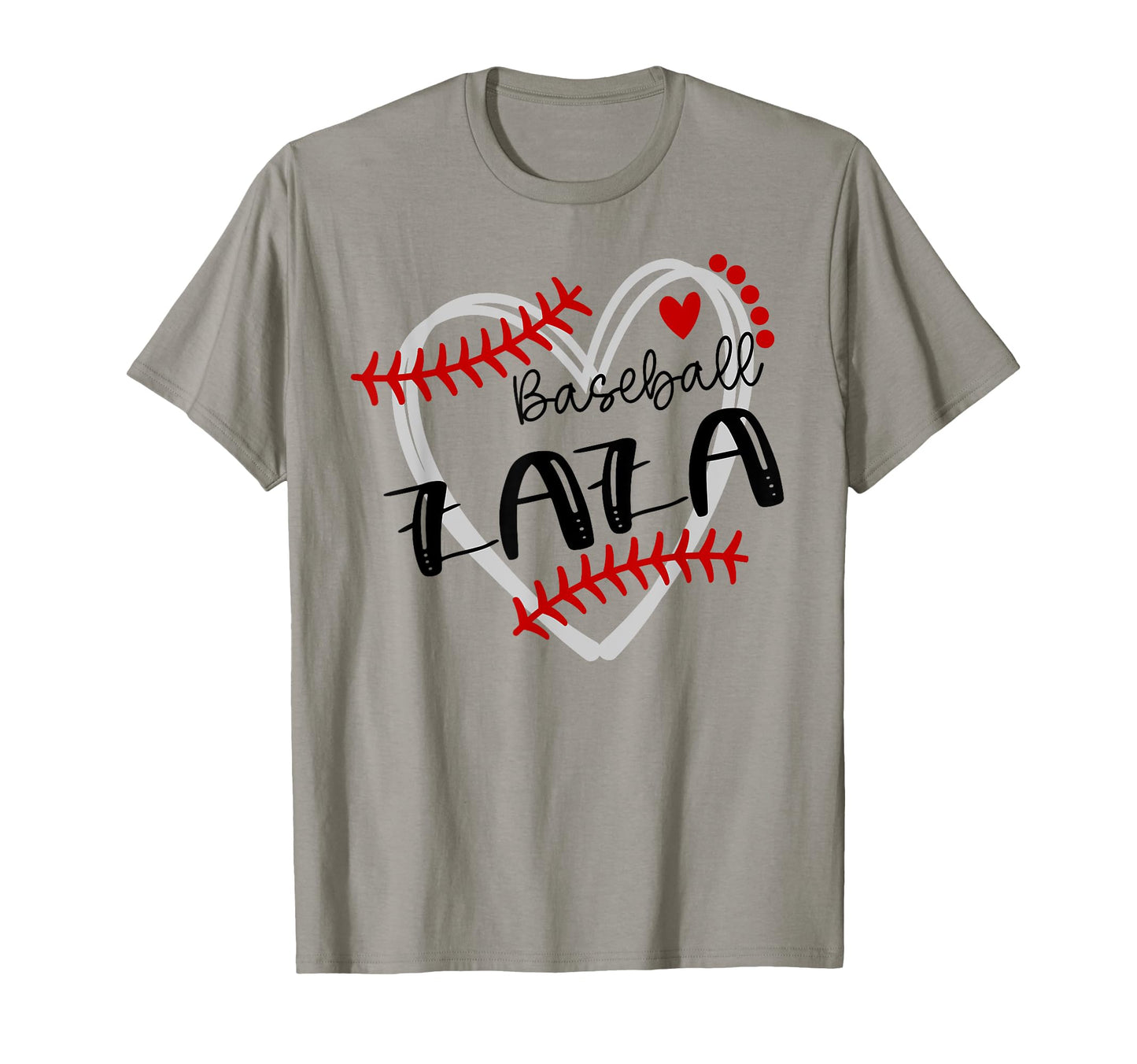 Personalized Baseball Heart Zaza T-Shirt - Aesthetic Graphic for Adults - T-Shirt, Sweatshirt, Hoodie